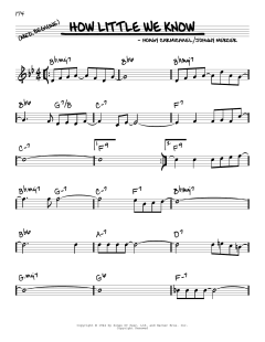 How Little We Know von Johnny Mercer (Download) 
