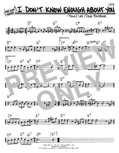 I Don't Know Enough About You von Peggy Lee (Download) 