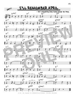 I'll Remember April [Reharmonized version] von Don Raye (Download) 