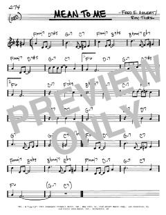 Mean To Me von Fred E. Ahlert (Download) 