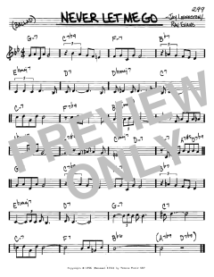 Never Let Me Go von Dinah Washington (Download) 