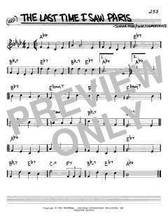 The Last Time I Saw Paris von Jerome Kern (Download) 