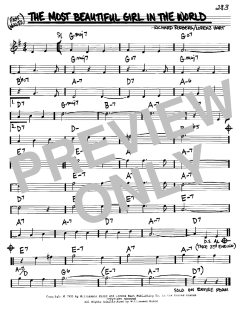 The Most Beautiful Girl In The World von Richard Rodgers (Download) 