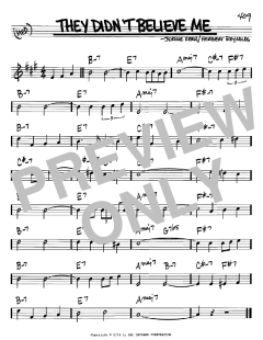 They Didn't Believe Me von Jerome Kern (Download) 