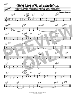 They Say It's Wonderful von Irving Berlin (Download) 