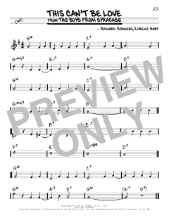 This Can't Be Love von Richard Rodgers (Download) 