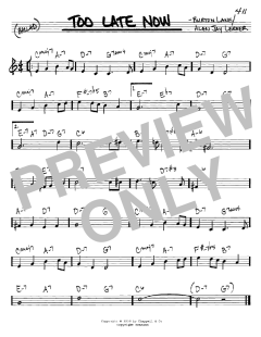 Too Late Now von Alan Jay Lerner (Download) 