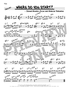 Where Do You Start? von Alan Bergman (Download) 