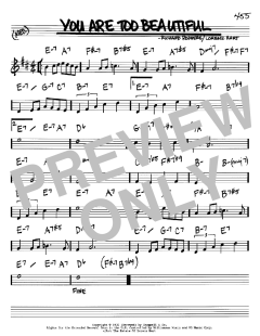 You Are Too Beautiful von Richard Rodgers (Download) 