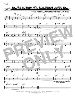 You're Nobody 'til Somebody Loves You [Reharmonized version] von Dean Martin (Download) 