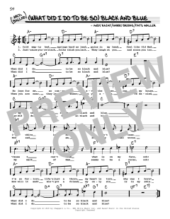 (What Did I Do To Be So) Black And Blue von Andy Razaf (Download) 