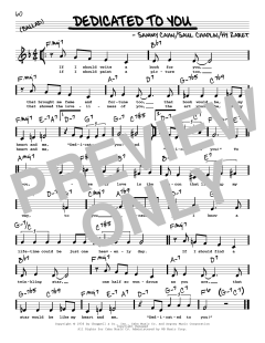 Dedicated To You von Sammy Cahn (Download) 