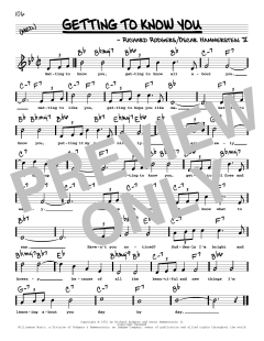 Getting To Know You von Richard Rodgers (Download) 