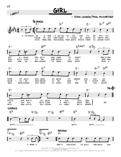 Girl [Jazz version] von The Beatles (Download) 
