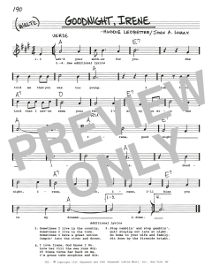 Goodnight, Irene von Johnny Cash (Download) 