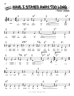 Have I Stayed Away Too Long von Frank Loesser (Download) 