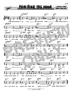 How High The Moon von Morgan Lewis (Download) 
