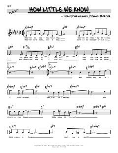 How Little We Know von Johnny Mercer (Download) 