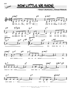 How Little We Know von Hoagy Carmichael (Download) 