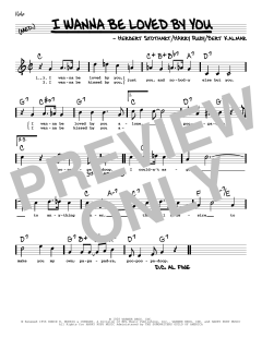I Wanna Be Loved By You von Bert Kalmar (Download) 