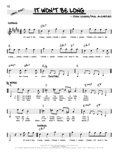 It Won't Be Long [Jazz version] von The Beatles (Download) 