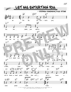 Let Me Entertain You von Stephen Sondheim (Download) 