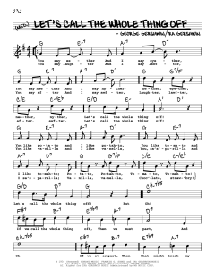 Let's Call The Whole Thing Off von George Gershwin (Download) 
