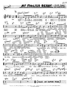 My Foolish Heart von Ned Washington (Download) 