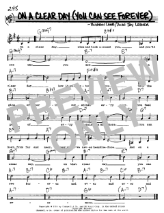 On A Clear Day von Alan Jay Lerner (Download) 