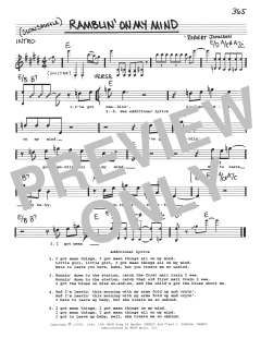 Ramblin' On My Mind von Eric Clapton (Download) 