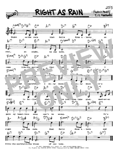 Right As Rain von Harold Arlen (Download) 