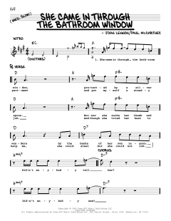 She Came In Through The Bathroom Window [Jazz version] von The Beatles (Download) 