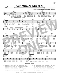 She Didn't Say Yes von Jerome Kern (Download) 