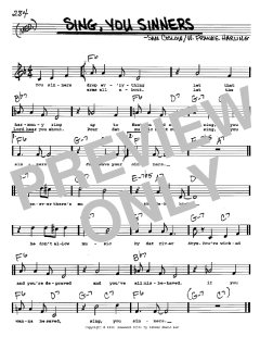 Sing, You Sinners von Sam Coslow (Download) 