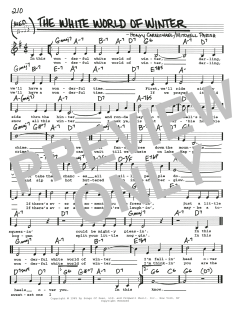 The White World Of Winter von Hoagy Carmichael (Download) 