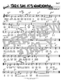 They Say It's Wonderful von Irving Berlin (Download) 