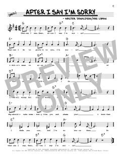 What Can I Say After I Say I'm Sorry von Walter Donaldson (Download) 