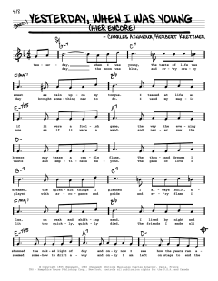 Yesterday, When I Was Young von Roy Clark (Download) 