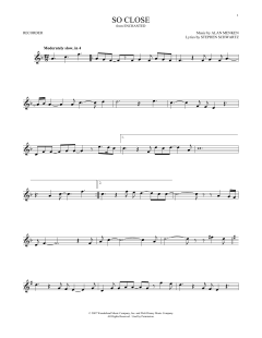 So Close von Alan Menken (Download) 