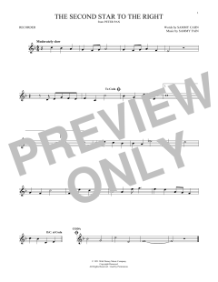 The Second Star To The Right von Sammy Cahn (Download) 