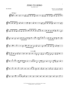 Zero To Hero von Alan Menken (Download) 