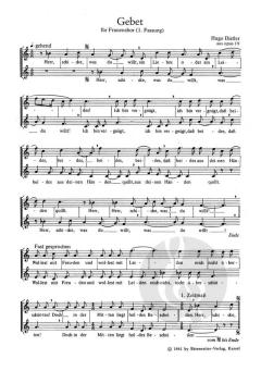 Gebet (1.Fassung) - Der Gärtner (2. Fassung) von Hugo Distler (Download) 