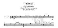 Mozart Horn Concerto Cadenzas von Wolfgang Amadeus Mozart (Download) 