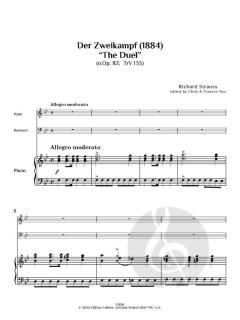 Der Zweikampf "The Duel" (1884) op. 82, TrV 133 von Richard Strauss (Download) 