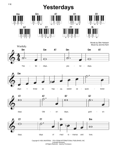 Yesterdays von Jerome Kern (Download) 