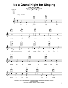 It's A Grand Night For Singing von Richard Rodgers (Download) 