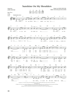 Sunshine On My Shoulders (Download) 