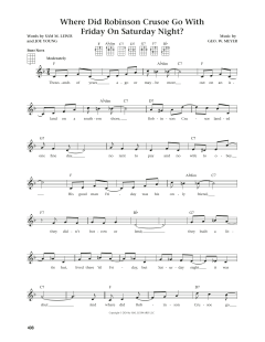 Where Did Robinson Crusoe Go With Friday On Saturday Night (Download) 