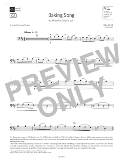 Baking Song von Béla Bartók (Download) 