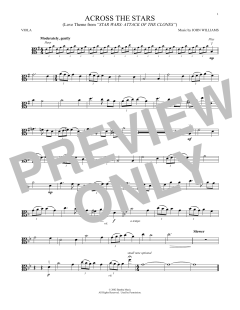 Across The Stars von John Williams (Download) 